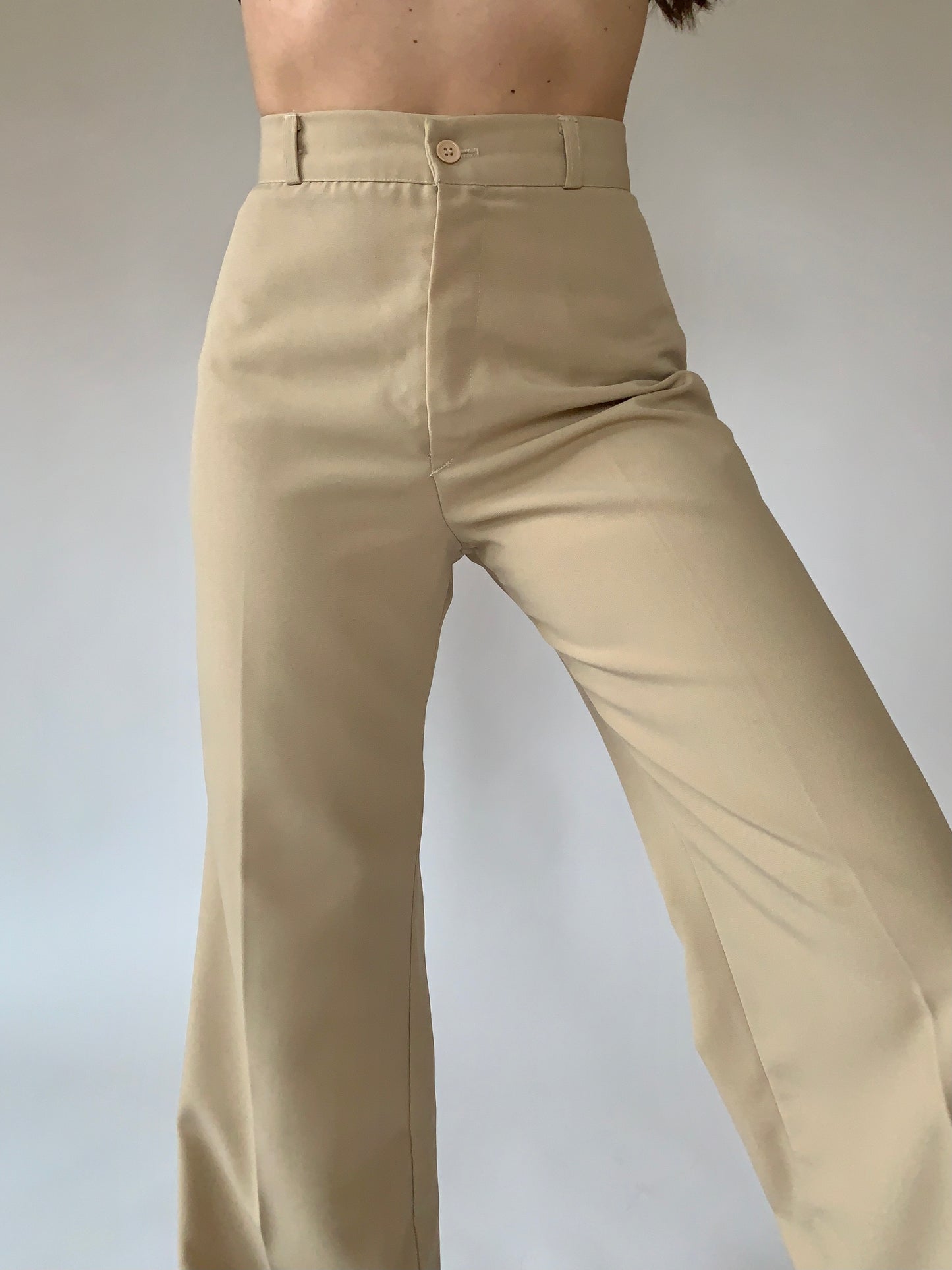 Vintage 1970s Nude Bellbottoms