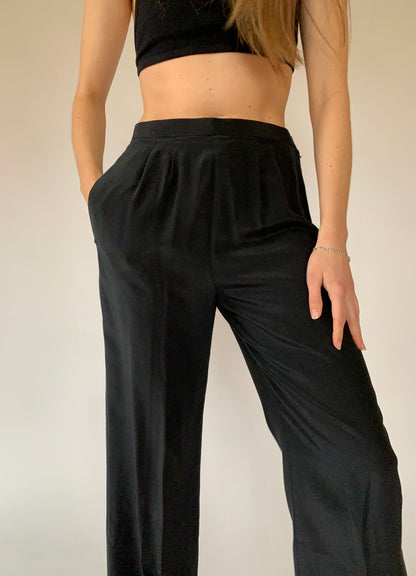 Vintage Pure Silk Trousers