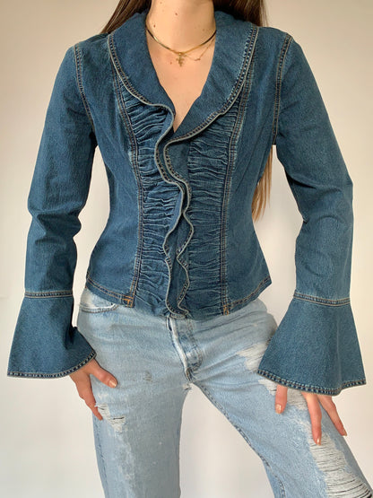 Y2K Denim Blouse
