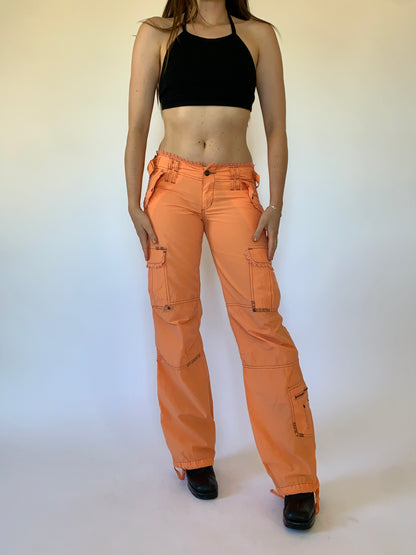 Y2K Orange Cargos