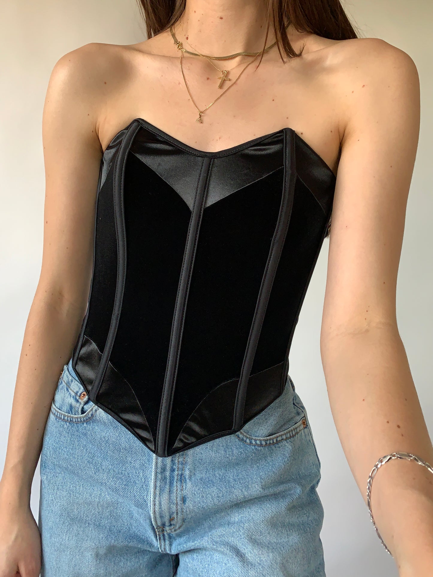 Y2K Velvet Corset Top