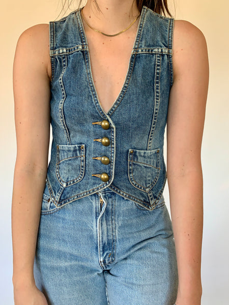 Y2K Denim Vest