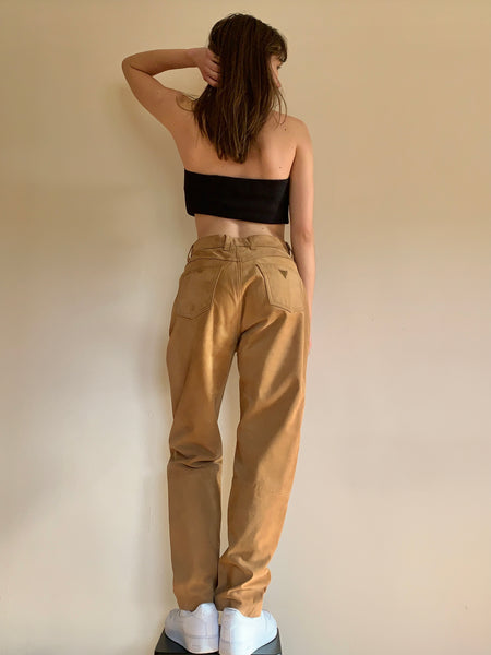 Vintage Guess Suede Leather Pants