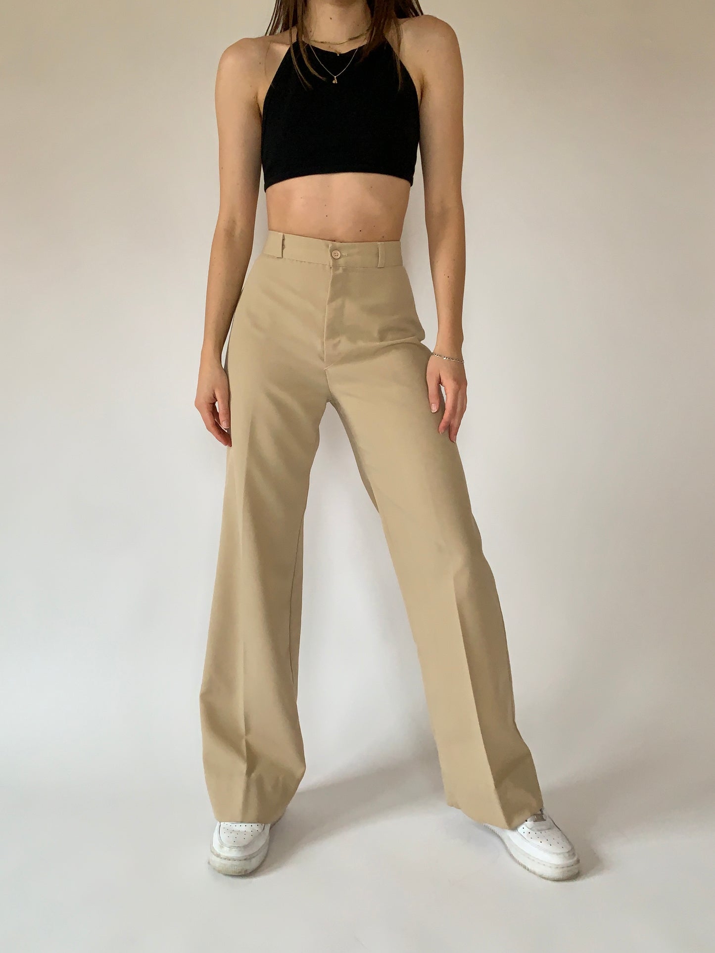 Vintage 1970s Nude Bellbottoms