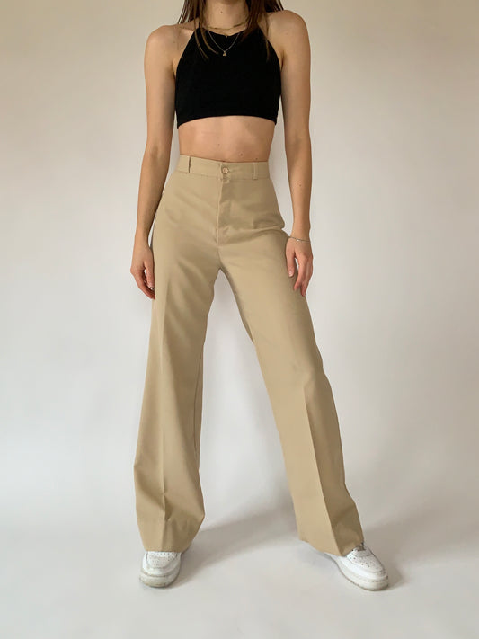Vintage 1970s Nude Bellbottoms
