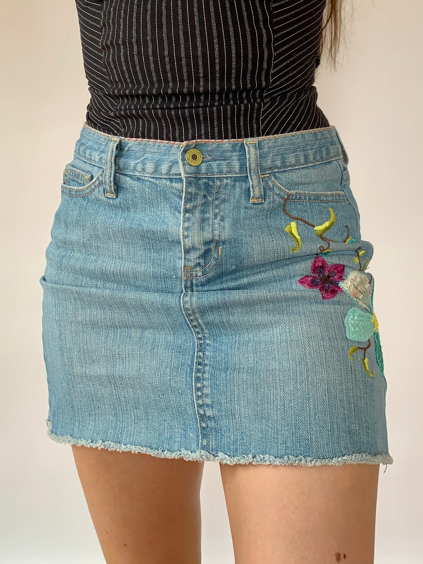 Y2K Embroidered Mini