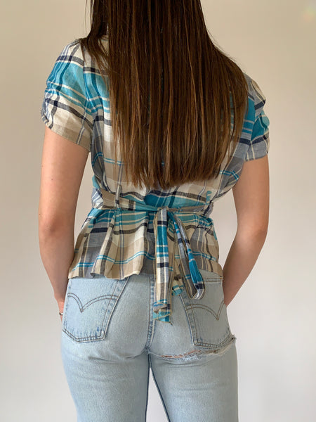 Y2K Plaid Top