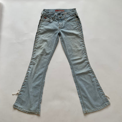 Y2K Lace Up Mudd Jeans