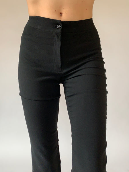 Vintage 1990s Black Stretch Pants