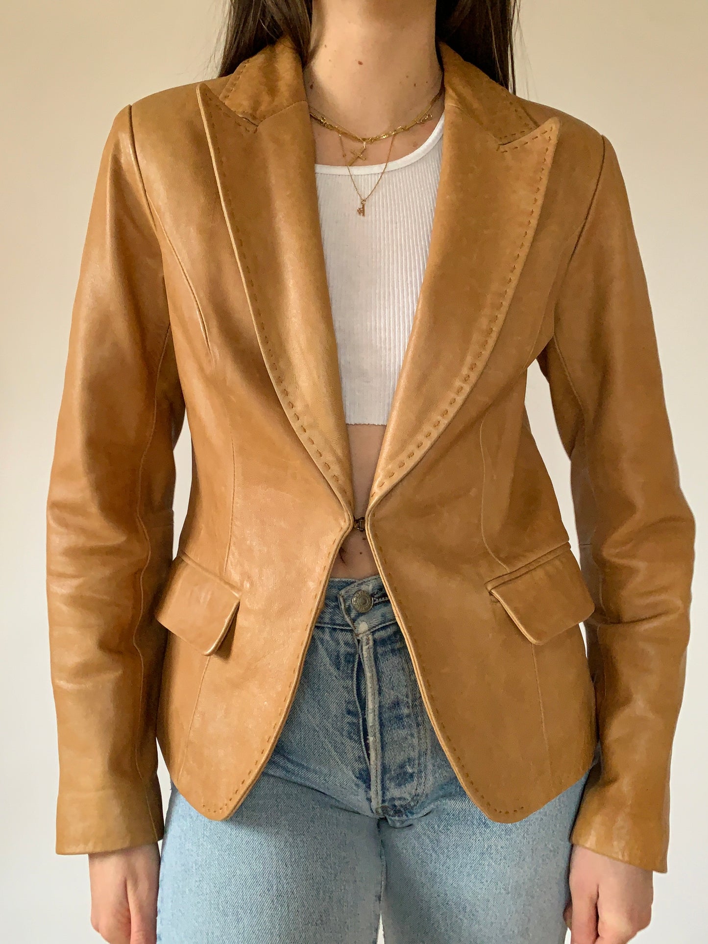 Vintage Leather Blazer