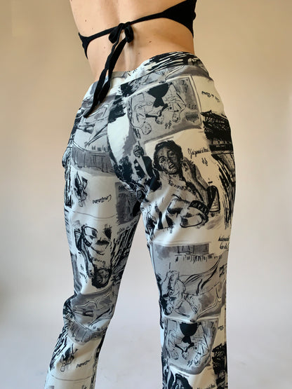 Vintage Novelty Print Pants