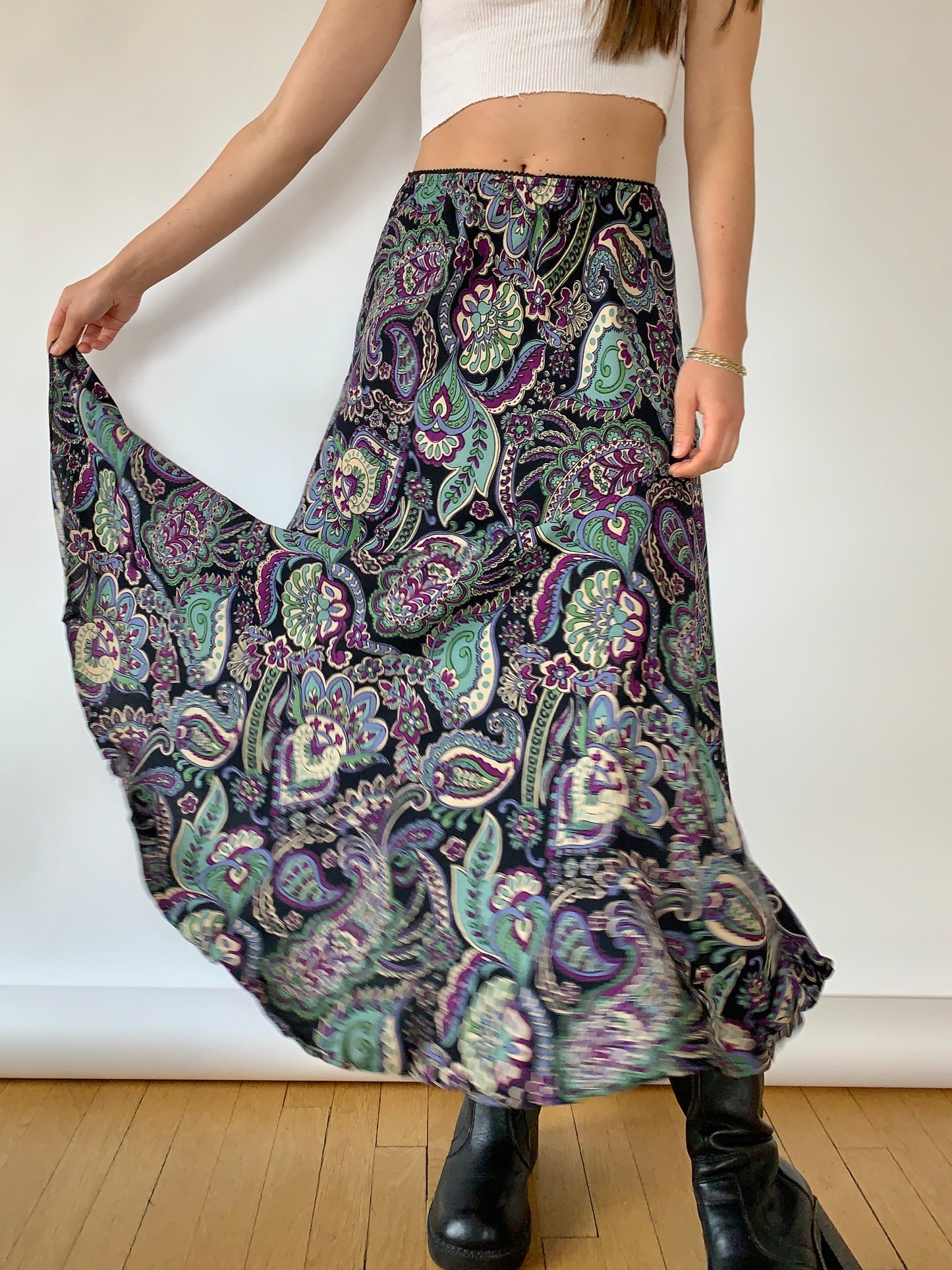 Vintage 1990s Paisley Skirt