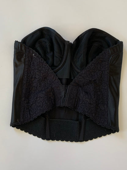 Vintage Black Satin Bustier