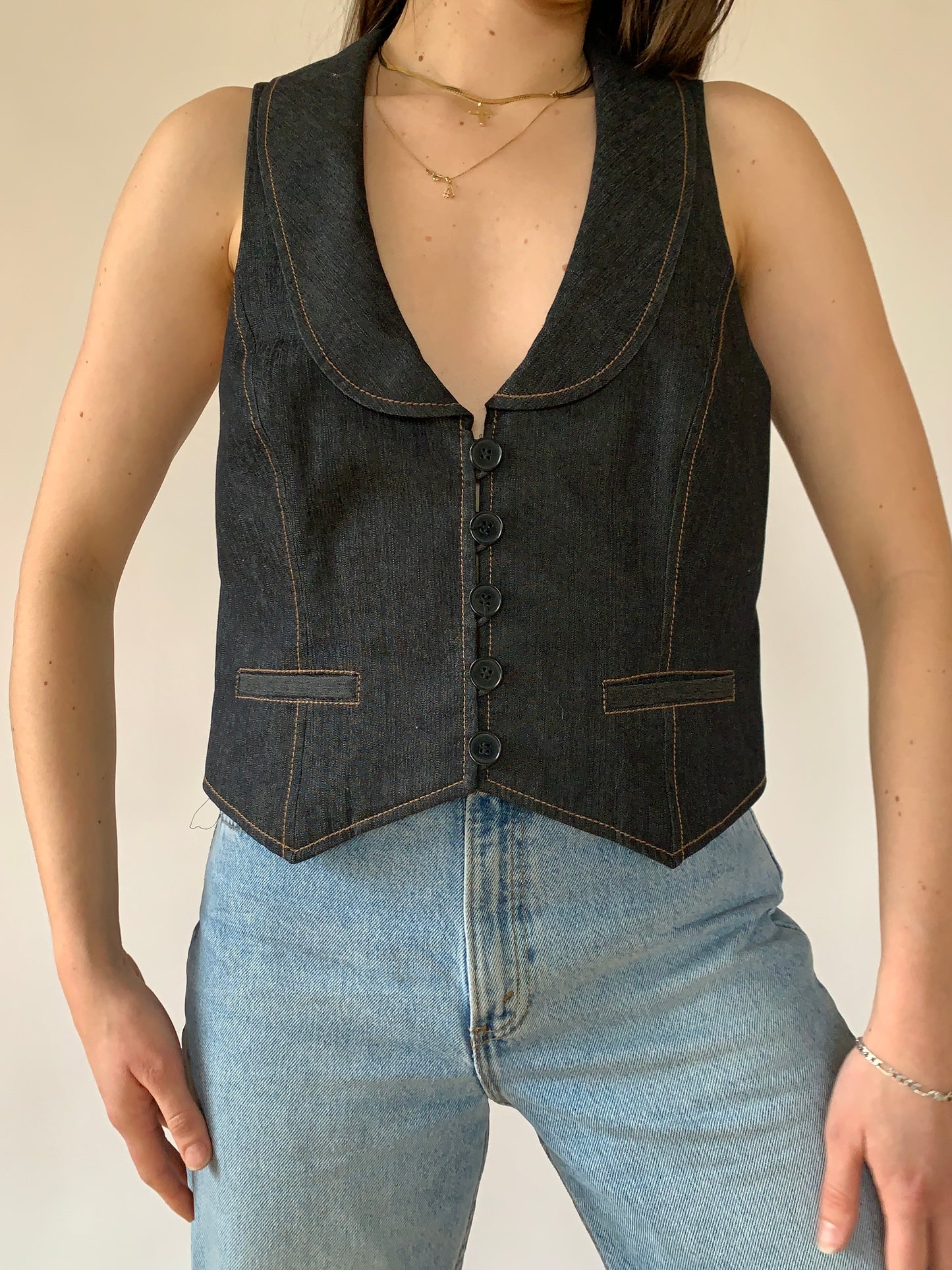 2000s Denim Vest
