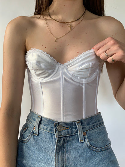 Vintage 1980s Satin Bustier