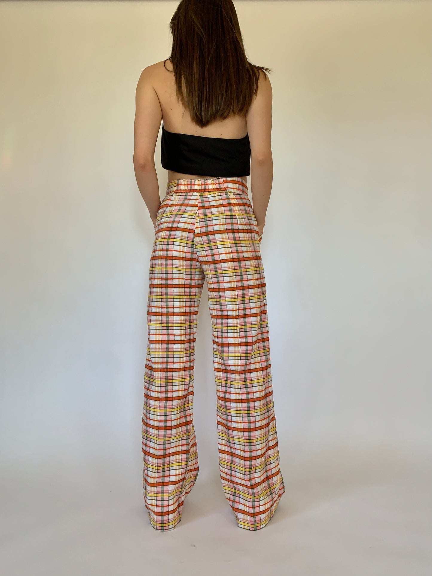 Vintage 1970s Plaid Bellbottoms