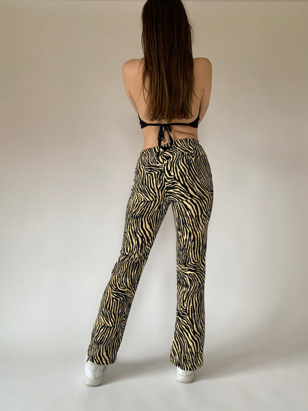 Vintage 1990s Betsey Johnson Zebra Pants