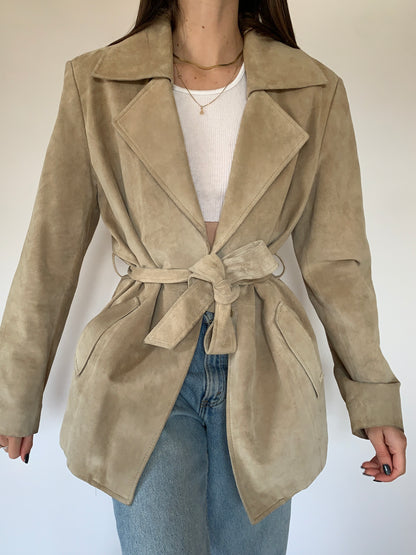 2000s Suede Trench