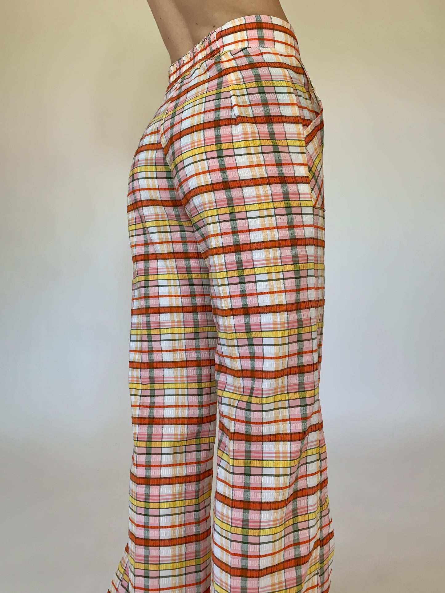 Vintage 1970s Plaid Bellbottoms