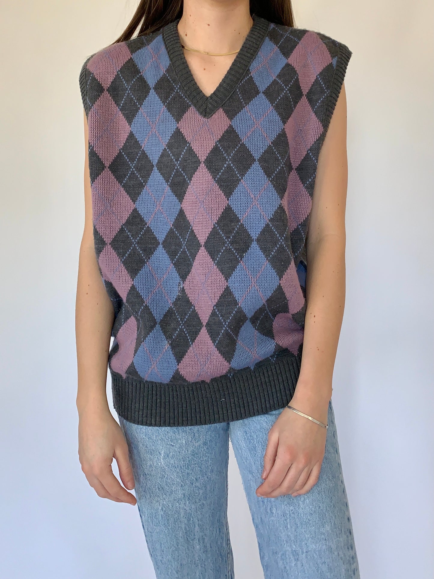 Vintage Argyle Sweater Vest
