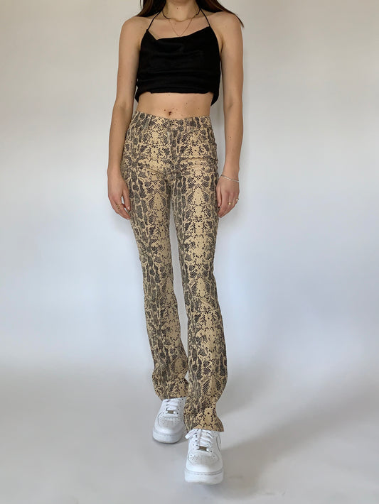 Y2K Guess Snake Print Pants