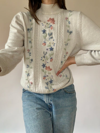 Vintage Floral Sweater
