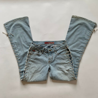 Y2K Lace Up Mudd Jeans