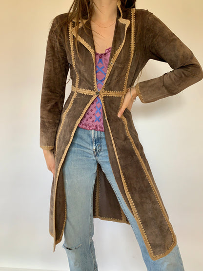 Vintage 1970s Leather Trench