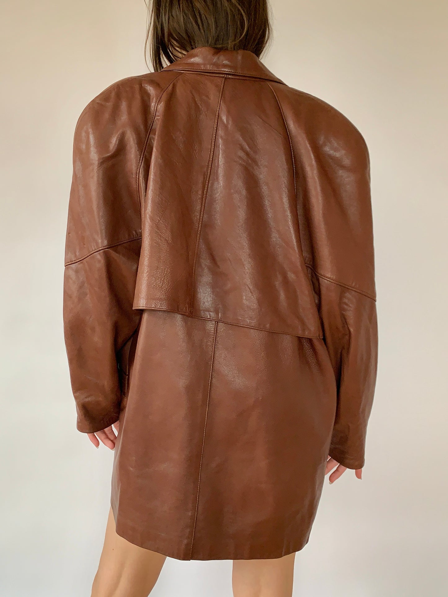 Vintage 1980s Leather Blazer