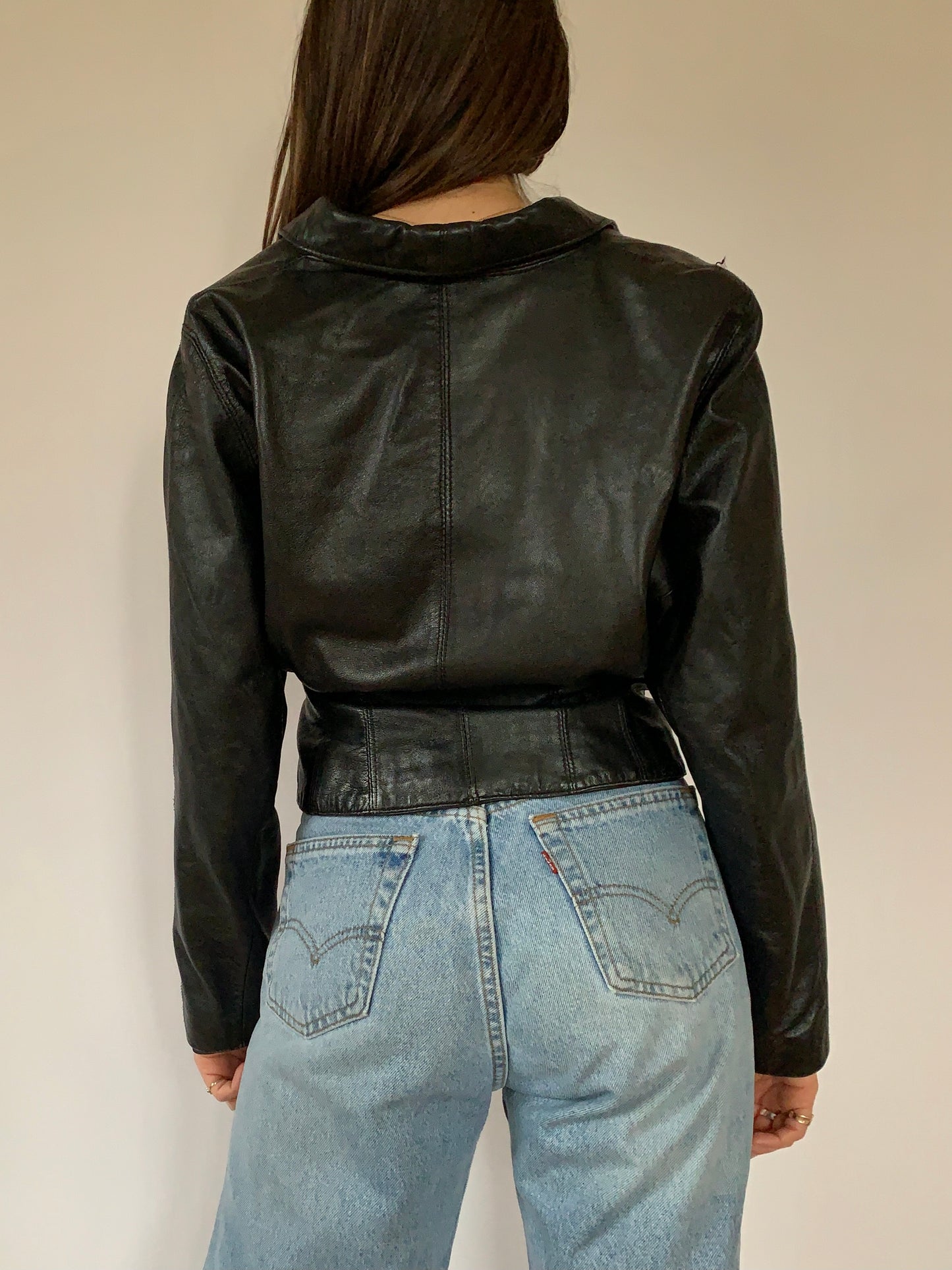 Vintage 1980s Cropped Leather