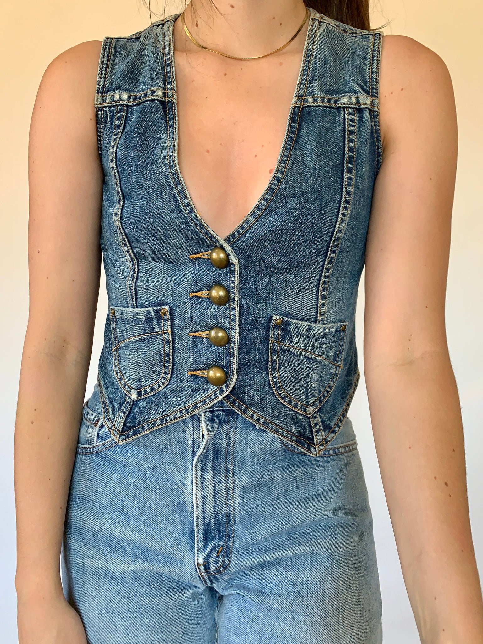 Y2K Denim Vest