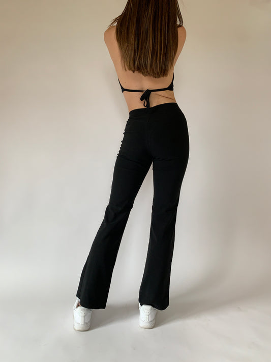 Vintage 1990s Black Stretch Pants