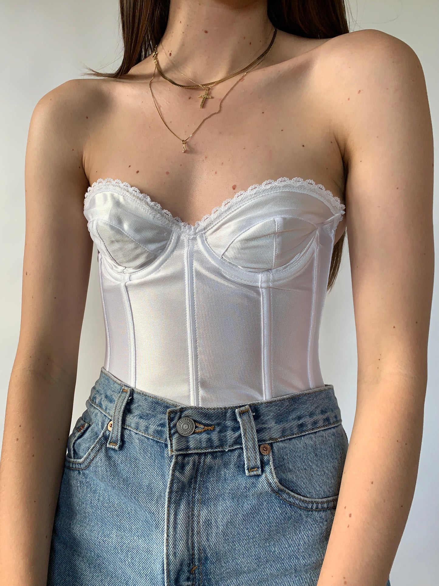 Vintage 1980s Satin Bustier