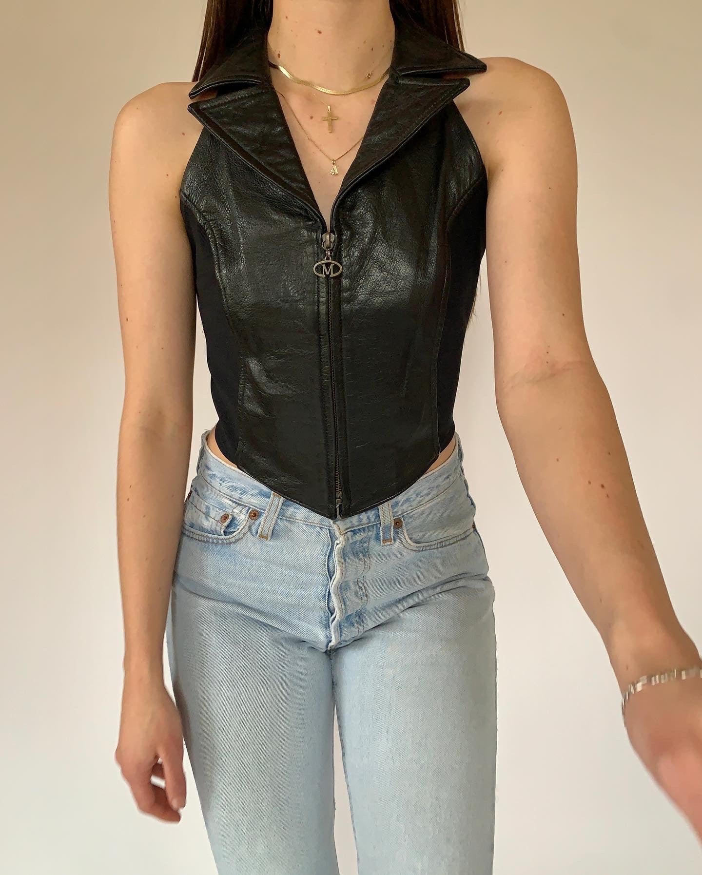 Vintage Leather Top