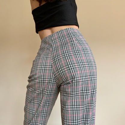 Y2K Plaid Flares