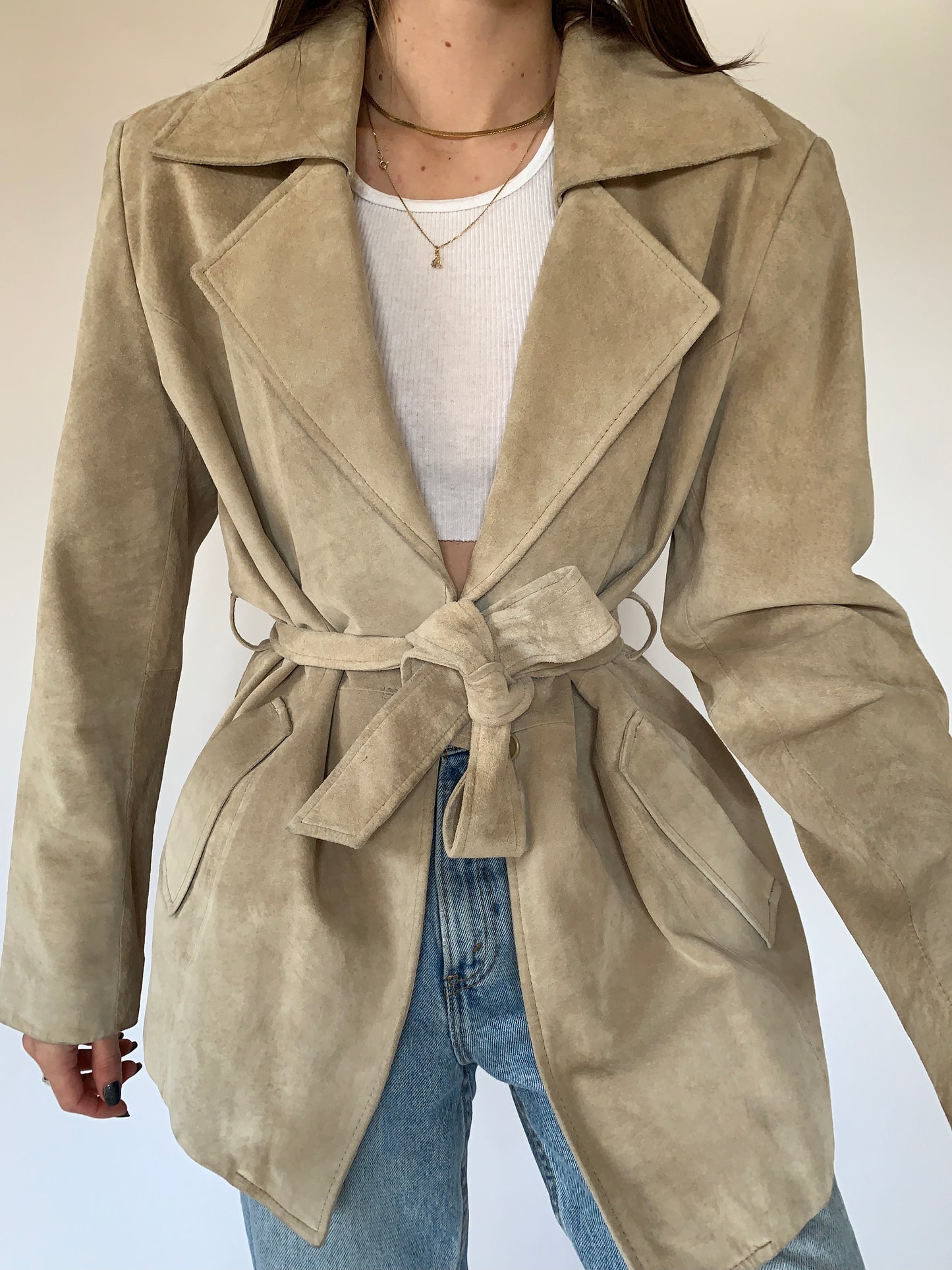 2000s Suede Trench
