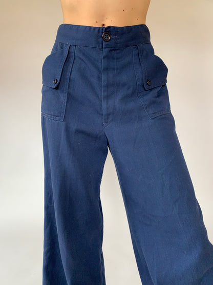 Vintage 1970s Navy Bellbottoms