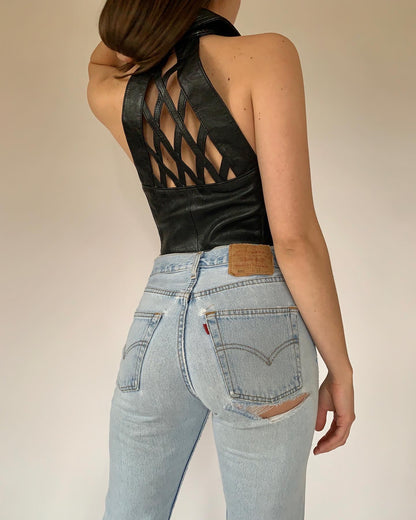 Vintage Leather Top