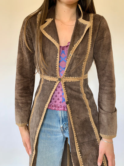 Vintage 1970s Leather Trench