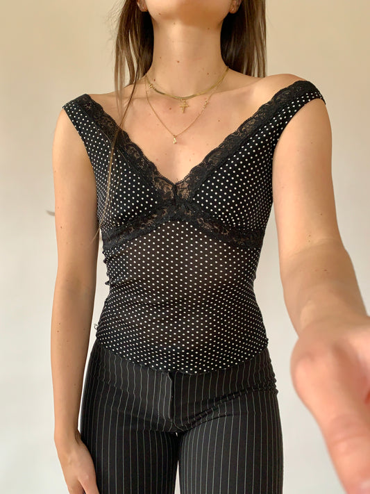 Y2K Polka Dot Cami