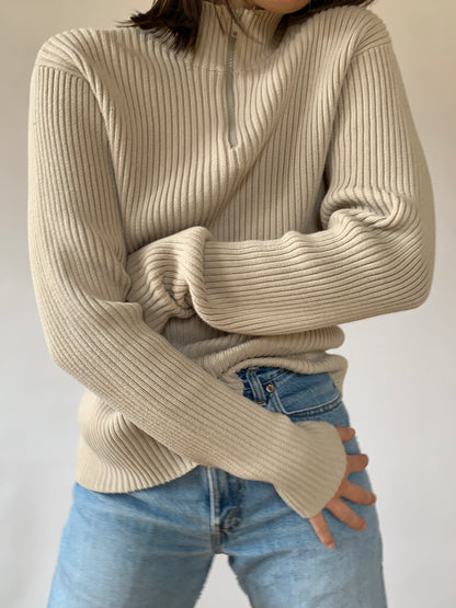 Vintage Quarter-zip Sweater