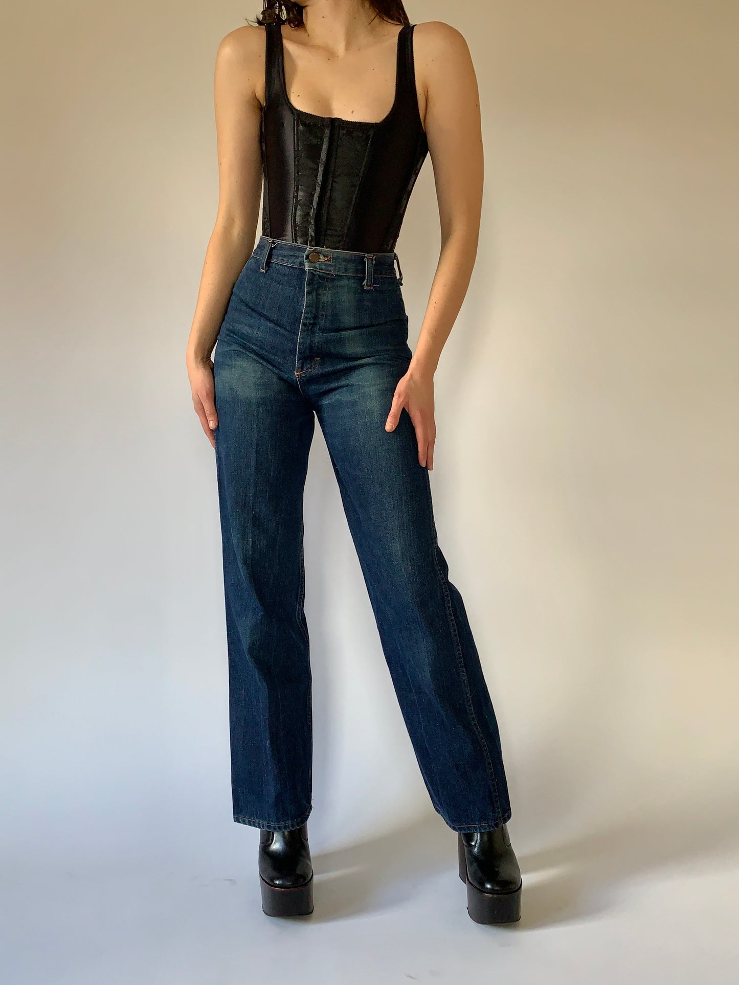 Vintage 1970s Embroidered Jeans