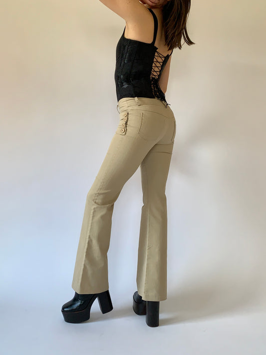 Y2K Tan Trousers