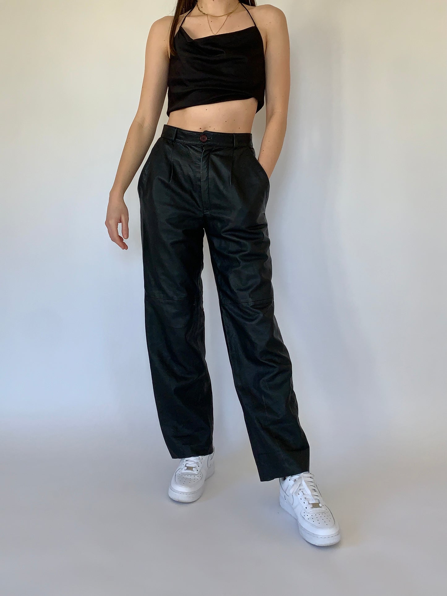 Vintage Genuine Leather Pants