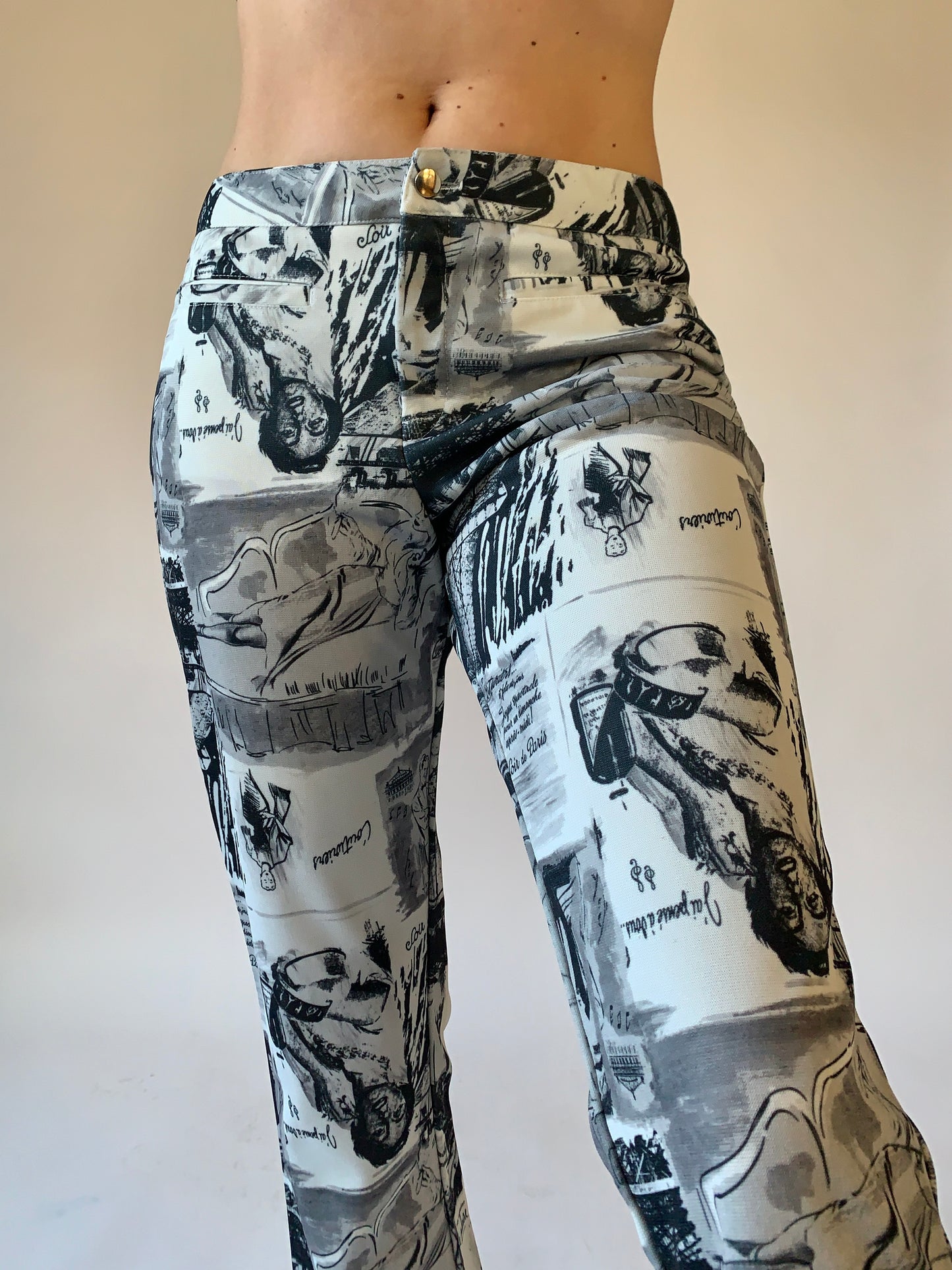 Vintage Novelty Print Pants