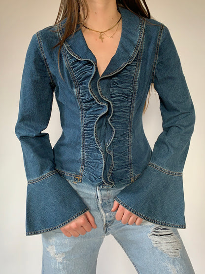Y2K Denim Blouse