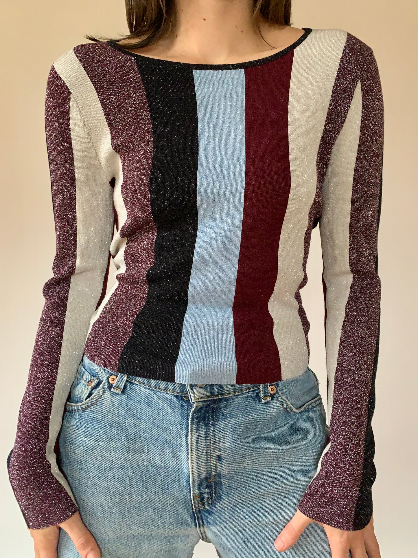 Striped Glitter Knit