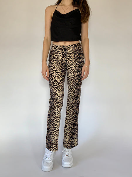 Vintage 1990s Cheetah Print Pants