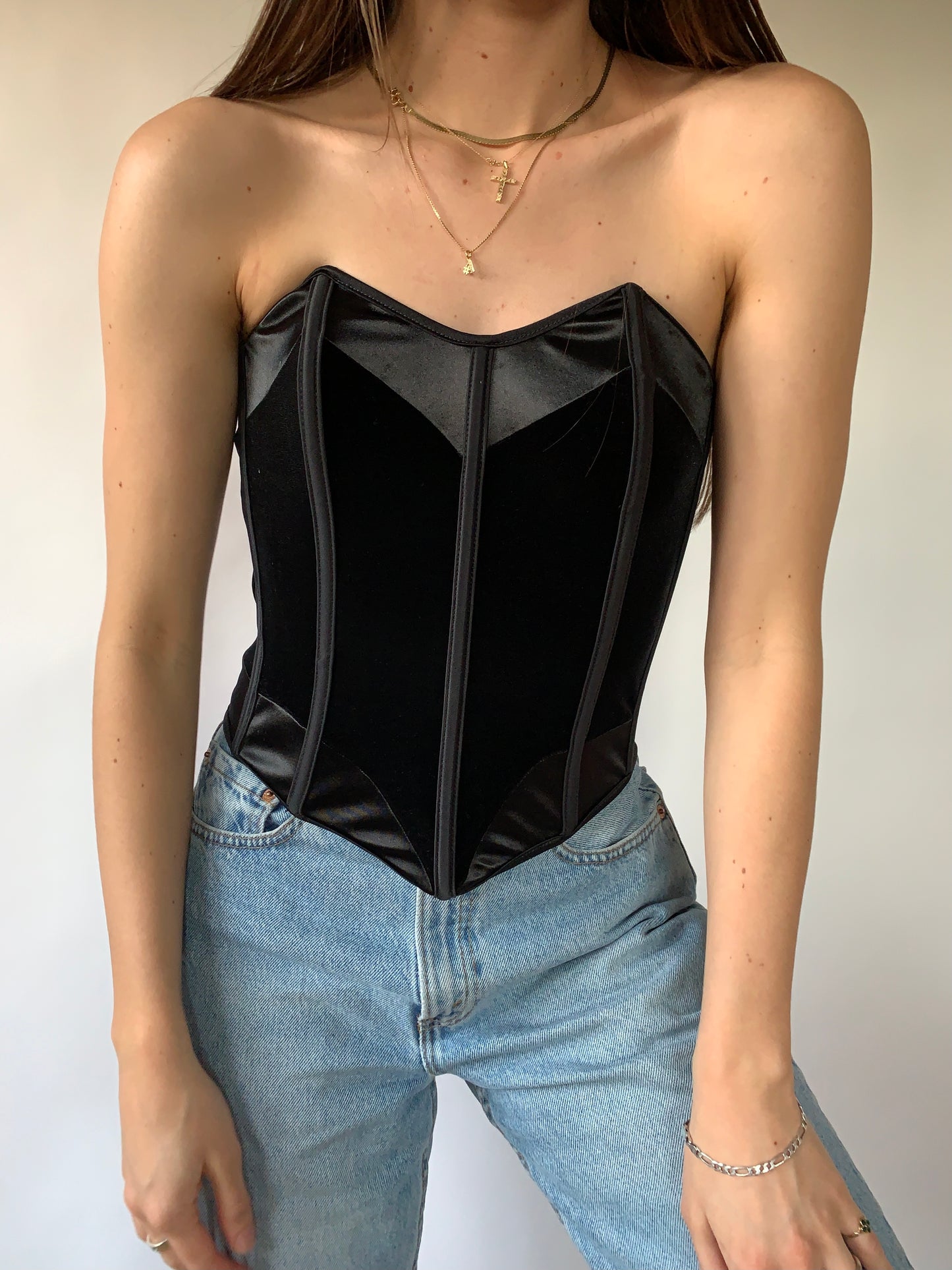 Y2K Velvet Corset Top