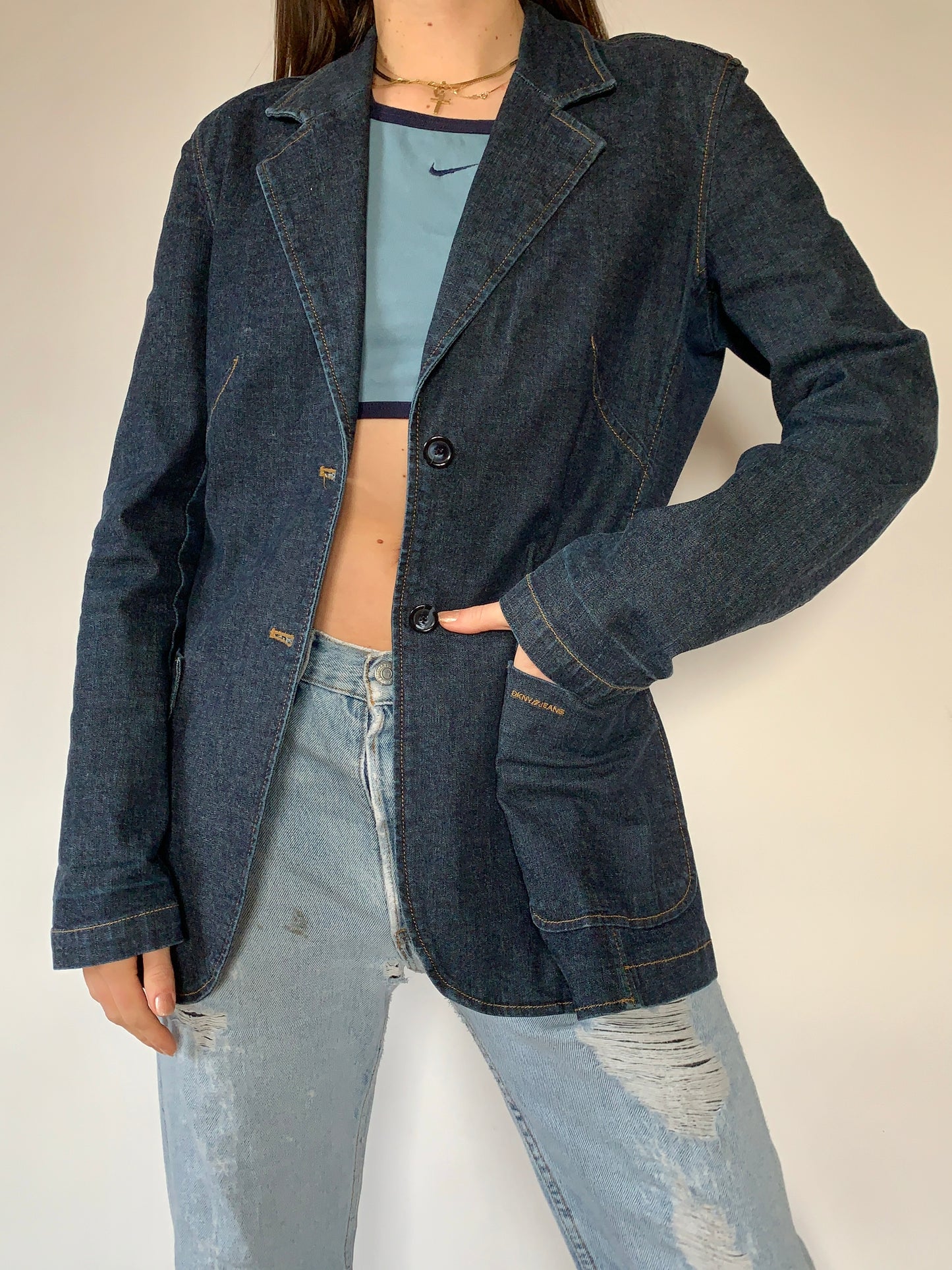 Y2K Denim Blazer